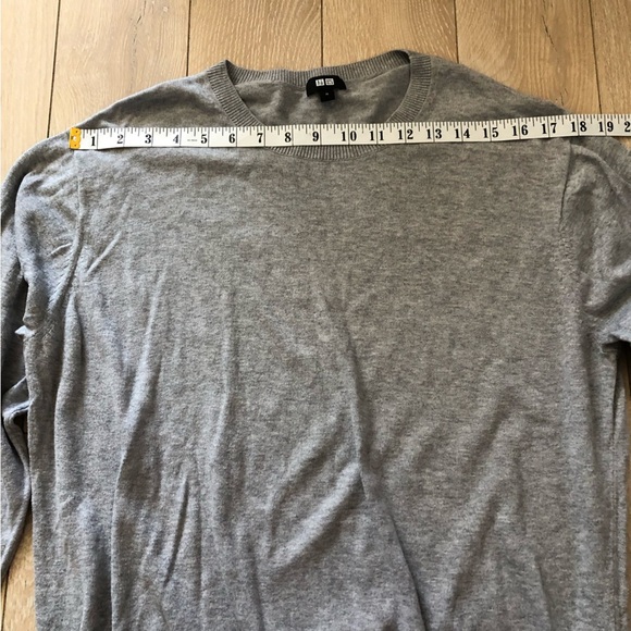 Uniqlo Cotton Wool Light Sweater in Light Grey Size M - Picture 2 of 9